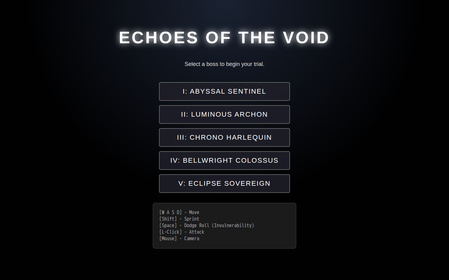 Echoes of the void (souls like boss fights) thumbnail