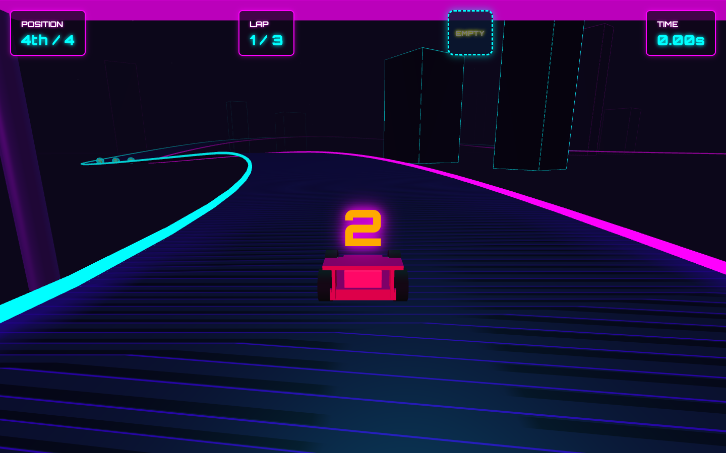 Neon Grid Rider - 3D Kart Racer thumbnail